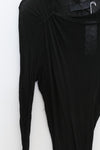Marc le bihan shoulder lace long -sleeved dress 2864 black
